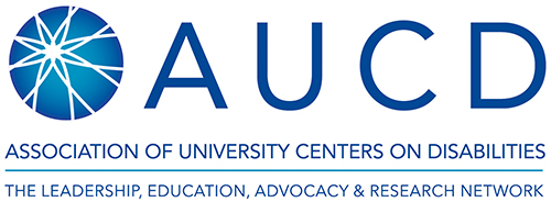 AUCD logo: blue ball with intersecting lines in the middle, letters AUCD, and words underneath.
