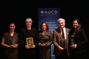 Claudia Avila-Lopez, Elise McMillian, Carolina Meyerson, Fred Palmer, and Luisa Ramirez-de Lynch accept the 2009 Multicultural Council Award for Leadership in Diversity