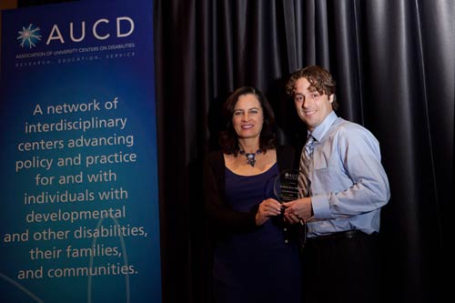 Derek Nord accepts the 2010 AUCD Young Professional Award