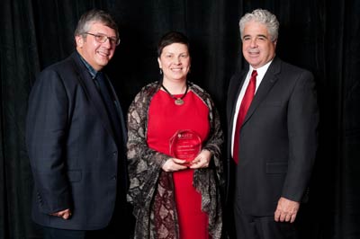 Gail Chodron (center) with AUCD President-Elect Tony Antosh and AUCD President Dan Crimmins