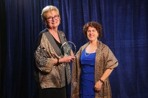 Award recipient Shelly Dumas and AUCD Board President Leslie Cohen