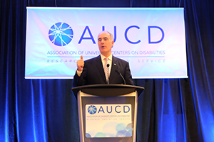 Senator Casey speaking at the AUCD 2016 Conference