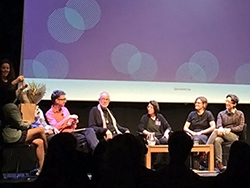 Stephen Gilson and Elizabeth DePoy (center) among the panelists at the inaugural Designable 2016 event in Kings Cross, London.