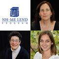 NH-ME LEND logo, Rylin Rodgers, Liz Weintraub and Lauren Blachowiak
