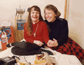 Katie Beckett and her mother, Julie, relax in Katie's room in 1991. Katie died Friday morning. / Des Moines Register file photo