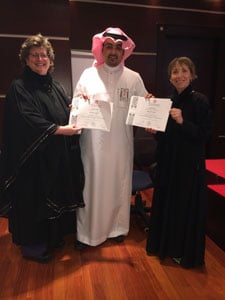 ICI's Shelia Fesko and Karen Flippo with a Saudia Arabian Ministry Representative