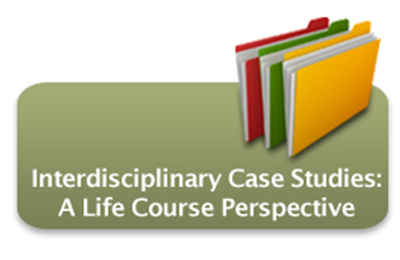 Graphic of files. Text Interdisciplinary Case Stuides: A Life Course Perspective