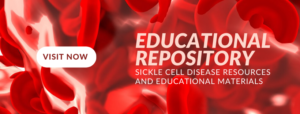 Educational Information Repository banner over red blood cells in background