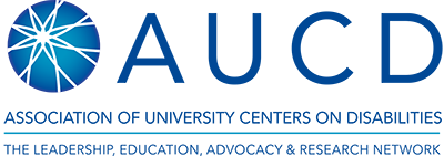 Image of a globe with a burst of lines. Text: AUCD Association of University Centers on Disabilities. The Leadership, Education, Advocacy & Research Network