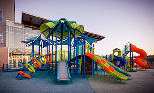 Image of a playground at the center