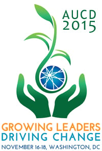 AUCD 2015 Conference Logo vertical option, online usage, low resolution