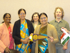 MN UCEDD researchers Renáta Tichá and Brian Abery (back) are partnering with faculty from Avinashilingam University in India to improve education for students with disabilities worldwide.