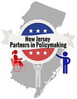 Silhouette state of New Jersey - Text of New Jersey Partners in Policymaking 