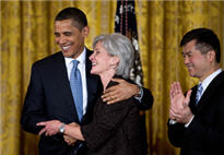 Secretary Sebelius shown with President Barack Obama