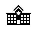 black symbol of building to look like hospital