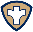 Public Health Logo tan sheild with white arched cross