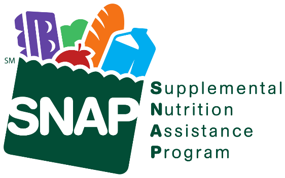 Image of a bag of gocercies. Text: SNAP Supplemental Nutrition Assistance Program
