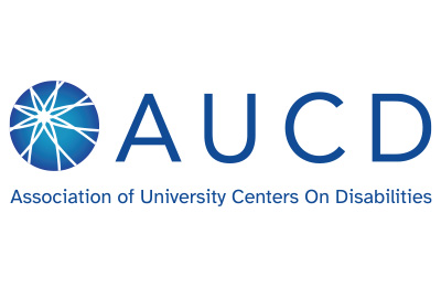 Image of a globe with a burst of lines. Text: AUCD Association of University Centers on Disabilities.