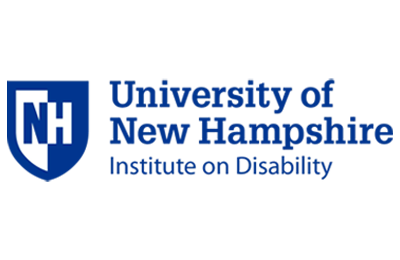 Icon of a Shield with NH in the center. Text: University of New Hapmshire Institute on Disability