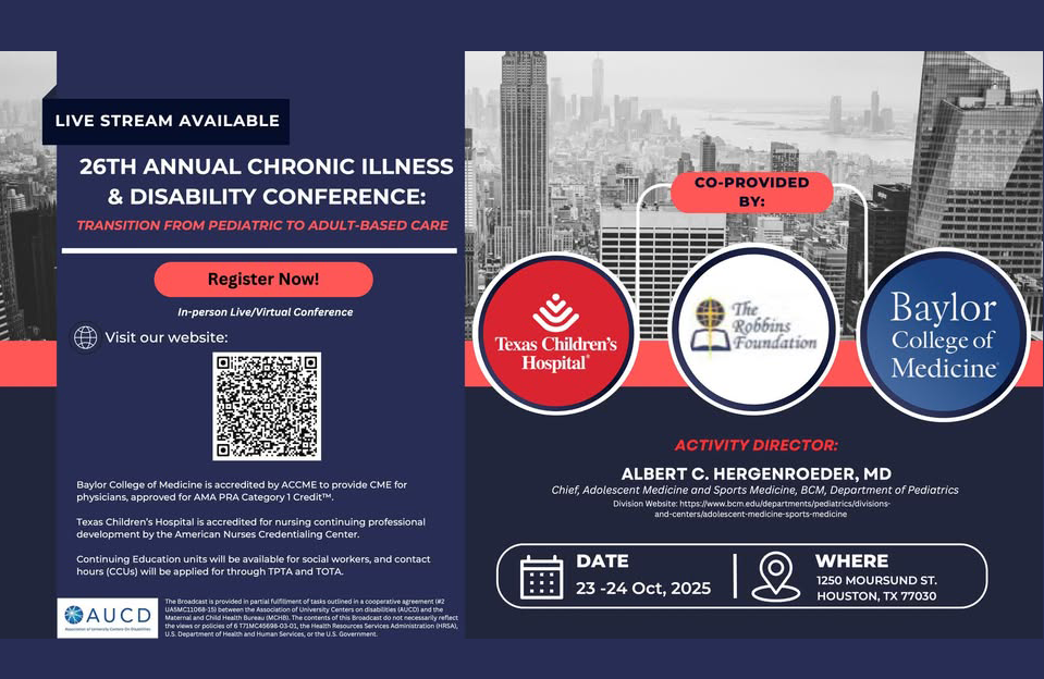 26th Annual Chronic Illness and Disability Conference: Transition from Pediatric to Adult-Based Care 