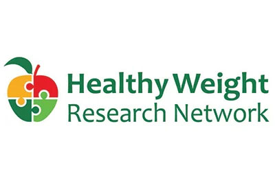 Healthy Weight Research Network logo featuring a stylized apple made of colorful puzzle pieces next to the organization’s name in green text.