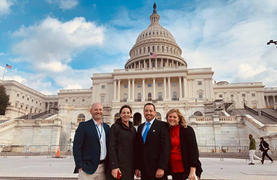 AUCD Emerging Leaders from the CT UCEDD standing in front of the US Capitol.