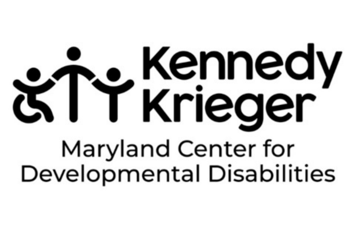 Logo for Kennedy Krieger Maryland Center for Developmental Disabilities, featuring stylized figures and text.