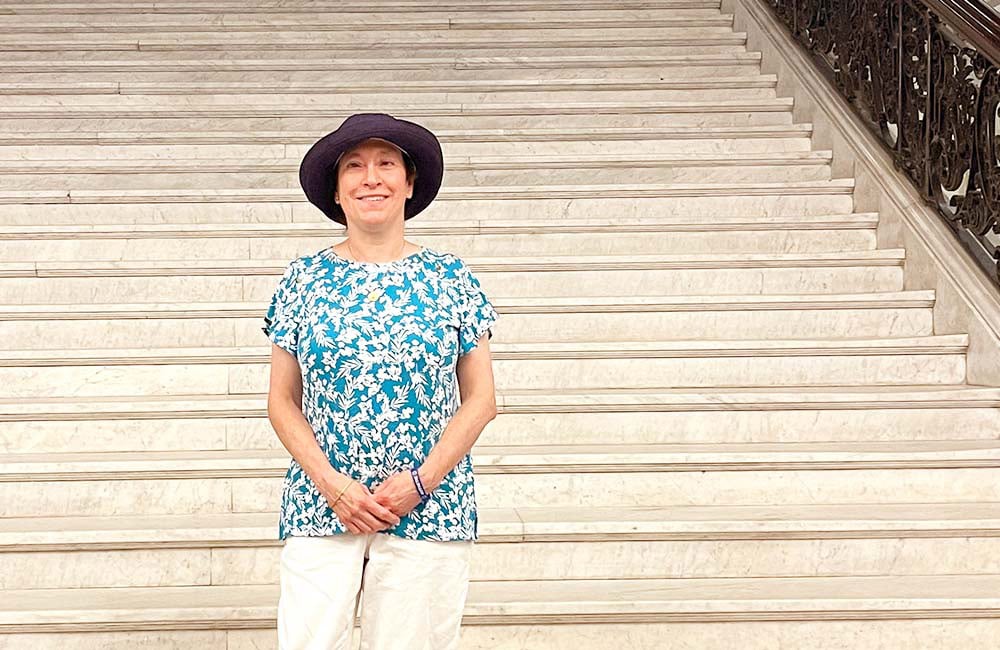The author at the Massachusetts State House. 