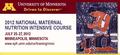 2012 National Maternal Nutrition Intensive Course
